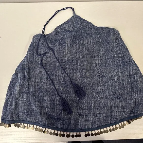Line & Dot Denim Halter Top With Sequin Bottom Size XSmall - Picture 7 of 7